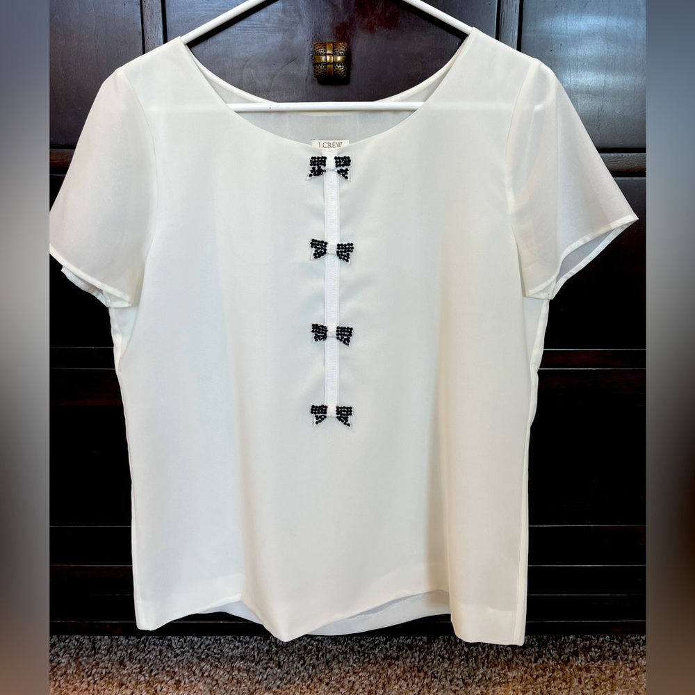 JCrew short sleeve top/blouse. Size 4. EUC
